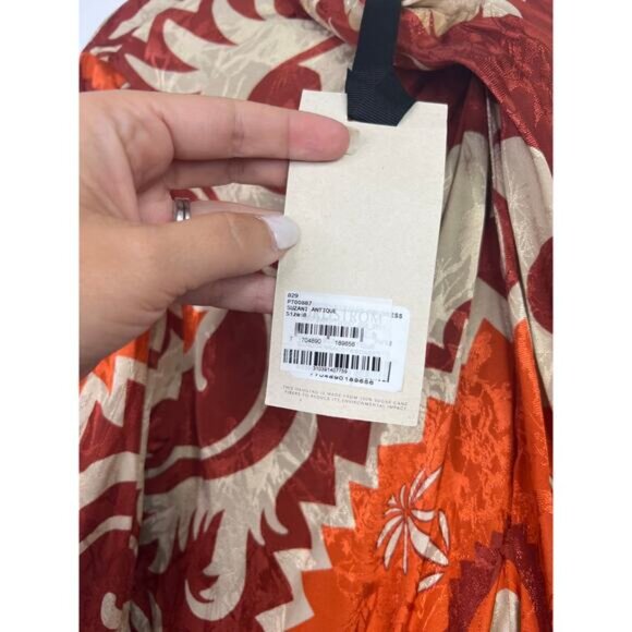 NWT Johanna Ortiz Contorno Lejano Long Sleeve Print Twist Front Mini Dress - Picture 5 of 8